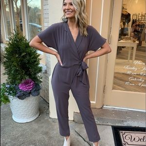 Jumpsuit with front tie